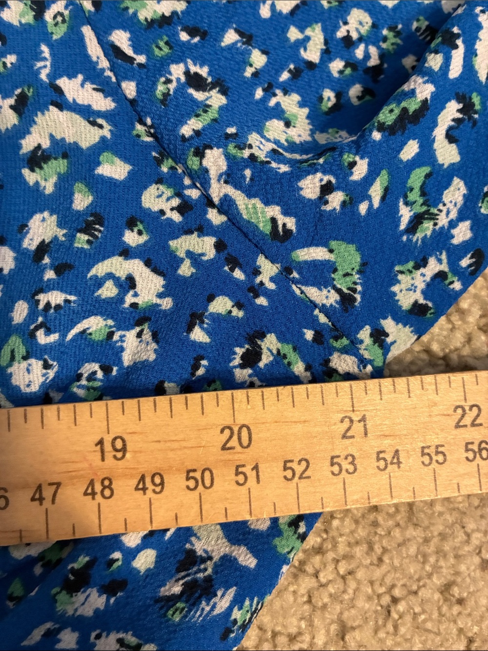 Blue Floral Tie-Front Romper Large - Picture 6 of 8